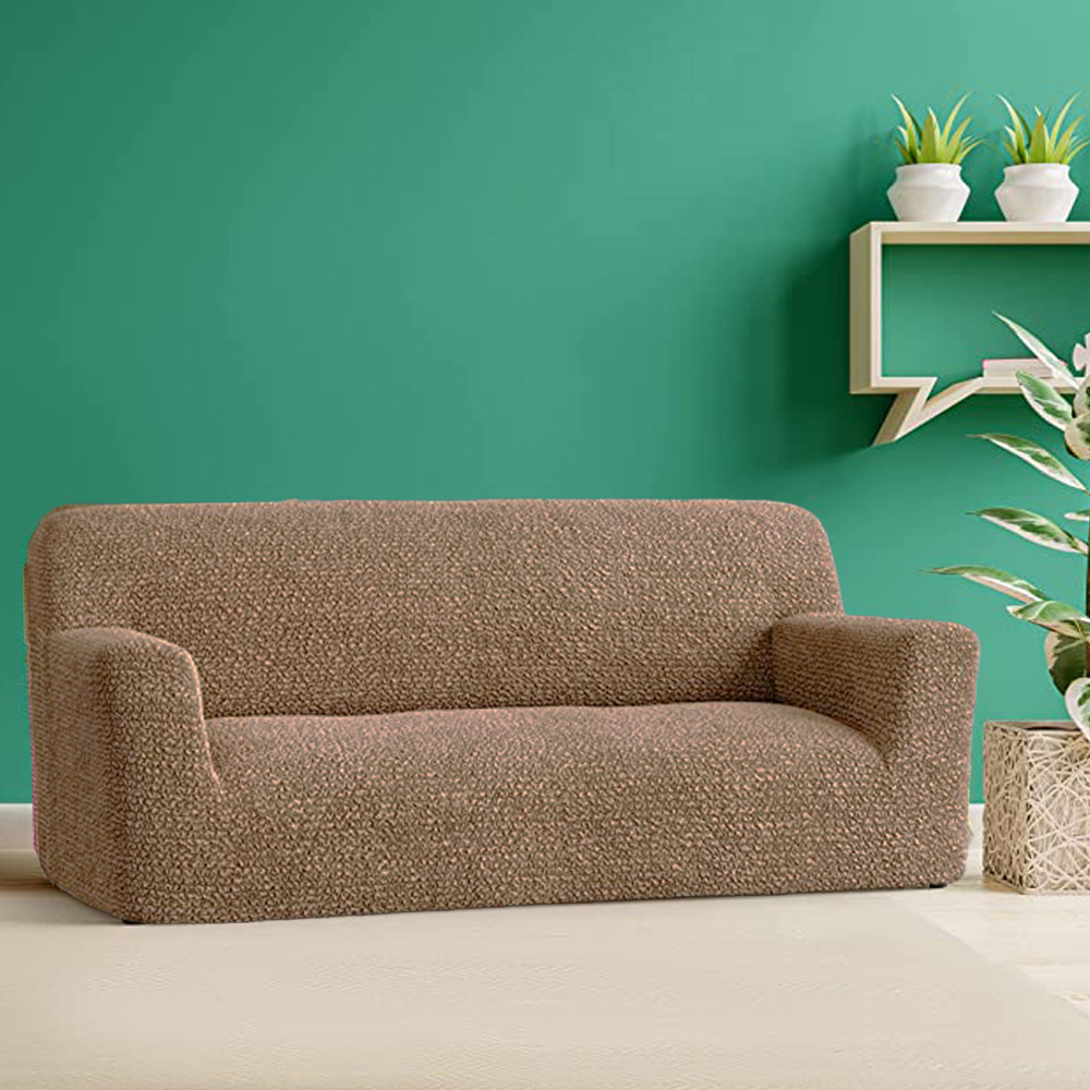 Ελαστικό Κάλυμμα Καναπέ Τετραθέσιο Χωρίς Βολάν (70% Βαμβάκι 30% Λύκρα) ΣΟΚΟΛΑΤΙ