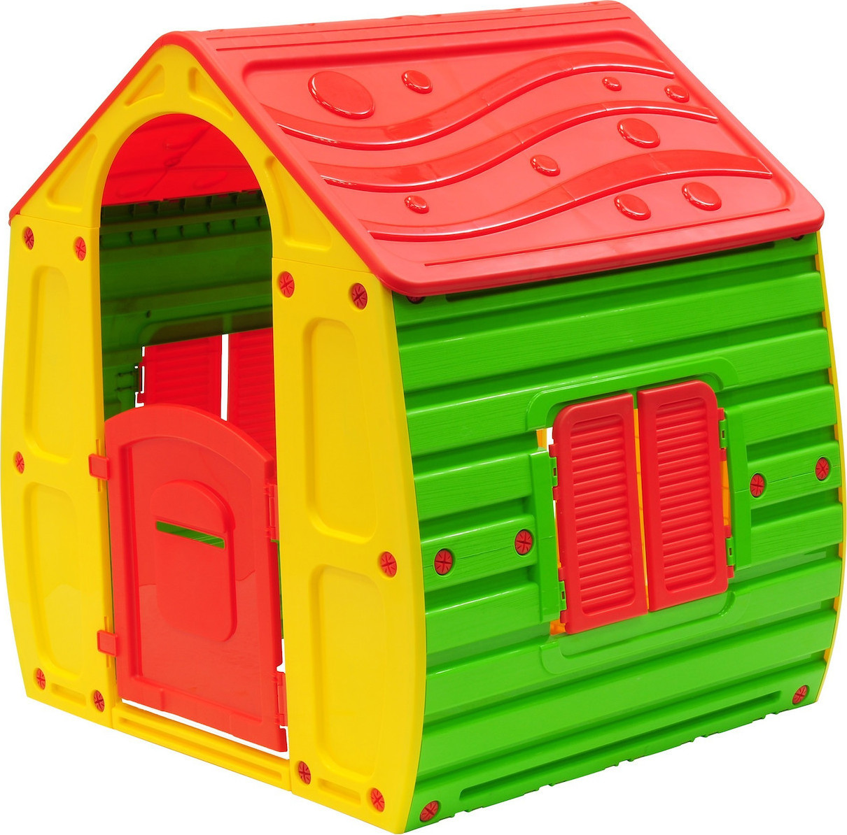 Παιδικό Σπιτάκι Κήπου Magical House Πράσινο-Κίτρινο με Κόκκινη Σκεπή STARPLAY - 010561