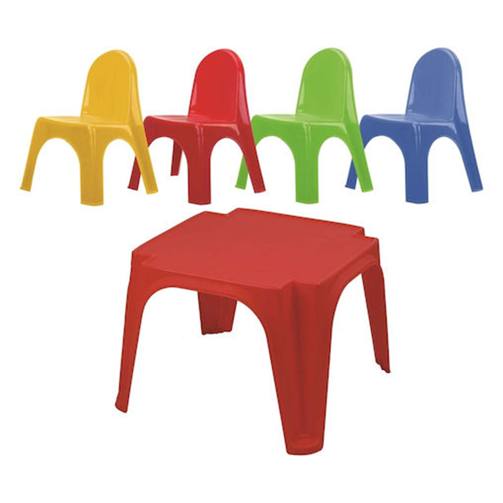 Πολύχρωμο Σετ Τραπέζι Με 4 Καρέκλες από Πλαστικό Starplay - Keren Set 52-900 - Image 2