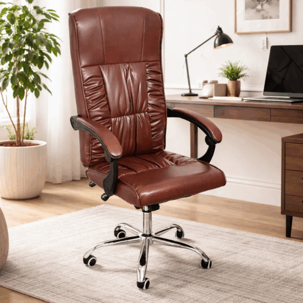 Καρέκλα γραφείου διευθυντή KELEPOURI-OC-35 - ΚΑΦΕ με ανάκλιση 50X50X115cm