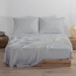 Σετ Σεντόνια Υπέρδιπλα Βαμβακοσατέν 4ΤΜΧ 240Χ260cm - LIGHT GREY