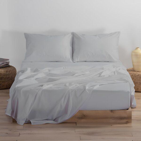 Σετ Σεντόνια Υπέρδιπλα Βαμβακοσατέν 4ΤΜΧ 240Χ260cm - LIGHT GREY