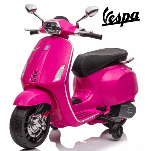 Παιδική Ηλεκτροκίνητη Μηχανή Licensed Vespa 12V 4.5A Ροζ