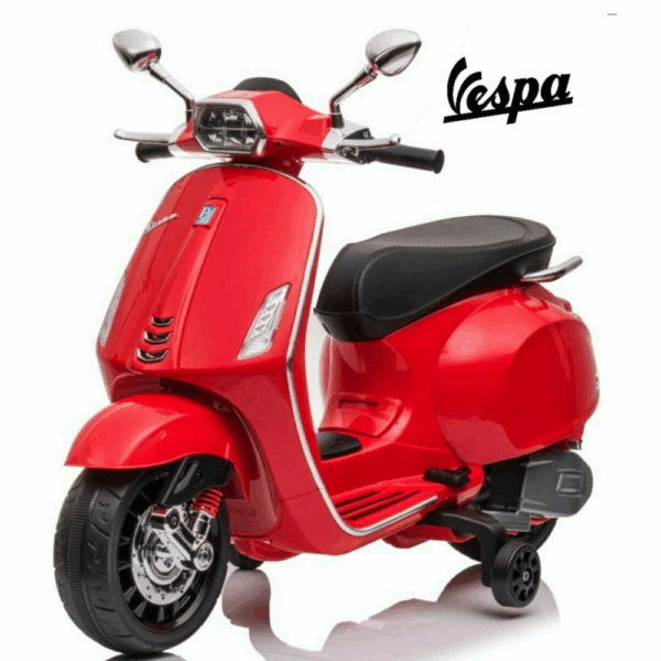 Παιδική Ηλεκτροκίνητη Μηχανή Licensed Vespa 12V 4.5A Κόκκινο