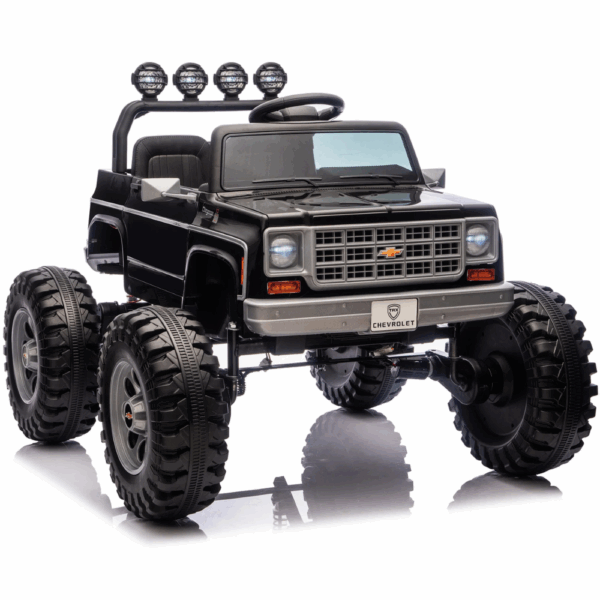 Παιδικό Ηλεκτροκίνητο Αυτοκίνητο Licensed Chevrolet Cheyenne Pickup 24V 7AH – ΜΑΥΡΟ