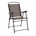 ΝΑΞΟΣ Καρέκλα πτυσσόμενη μεταλλικός σκελετός 53x62x88εκ. - ΚΑΦΕ ΑΝΟΙΧΤΟ