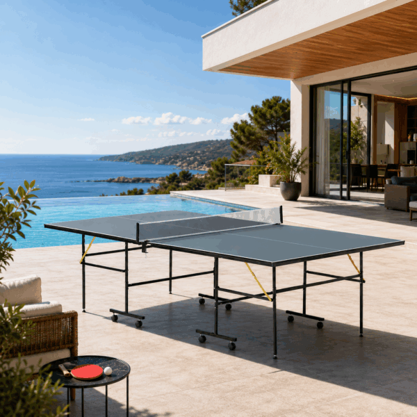 Πτυσσόμενo Τραπέζι Ping Pong 274×152,5x76cm MDF 12mm, Αναδιπλούμενο με Ρόδες – TTB01