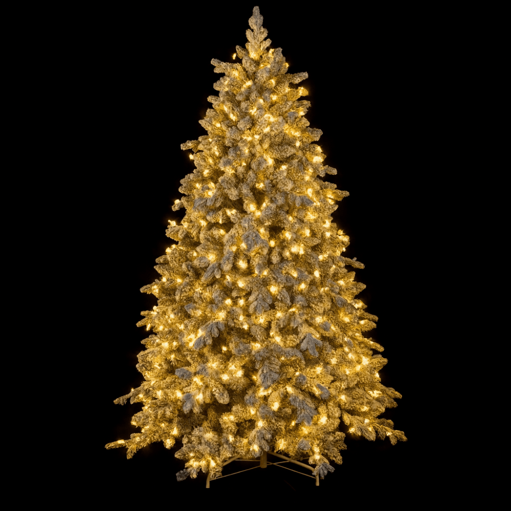 Χριστουγεννιάτικο Δέντρο Aspen Glow Χιονισμένο με LED φωτισμό 180εκ. με 844 Κλαδιά