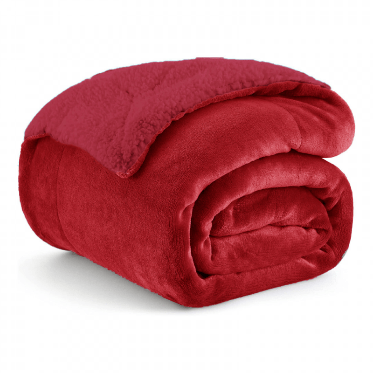 FLANNEL Sherpa Ultra Soft Υπέρδιπλο ΚΟΥΒΕΡΤΟΠΑΠΛΩΜΑ 3,1KG – 220×240 – ΚΟΚΚΙΝΟ ΣΚΟΥΡΟ