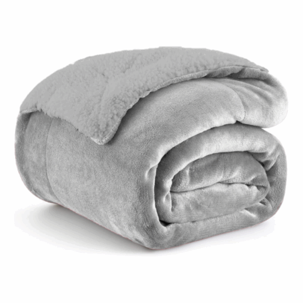 FLANNEL Sherpa Ultra Soft Υπέρδιπλο ΚΟΥΒΕΡΤΟΠΑΠΛΩΜΑ 3,1KG – 220×240 – ΓΚΡΙ ΑΝΟΙΧΤΟ
