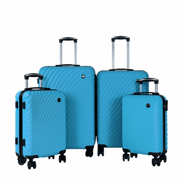 Explorer Σετ Βαλίτσες Ταξιδιού 4 Τεμαχίων με Διπλές Ρόδες - Κλείδωμα - ΓΑΛΑΖΙΟ