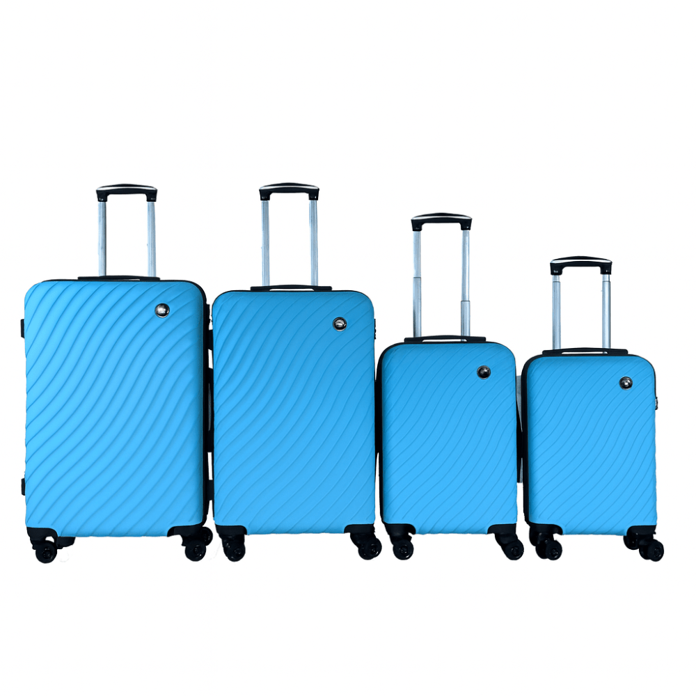 Explorer Σετ Βαλίτσες Ταξιδιού 4 Τεμαχίων με Διπλές Ρόδες - Κλείδωμα - ΓΑΛΑΖΙΟ - Image 2