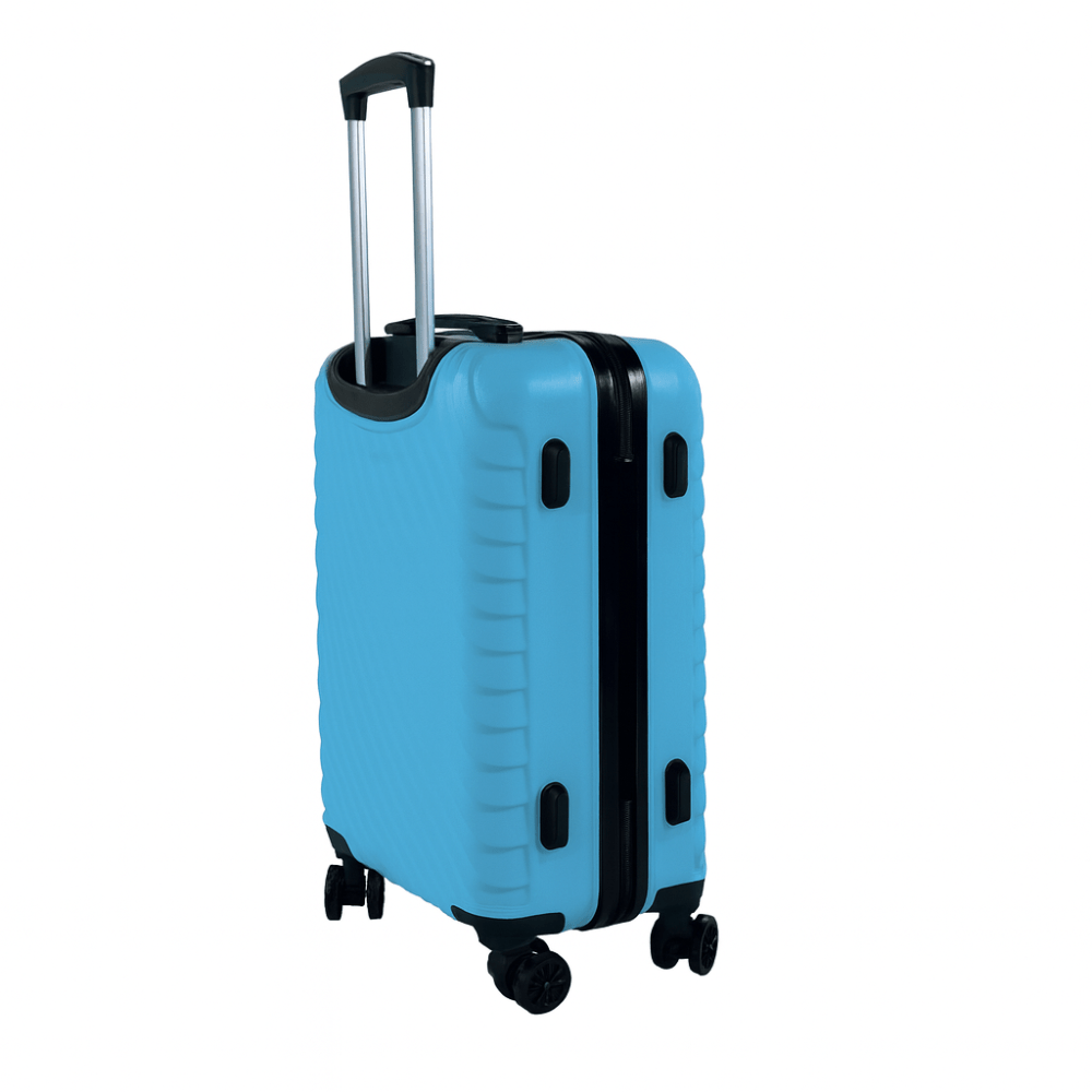 Explorer Σετ Βαλίτσες Ταξιδιού 4 Τεμαχίων με Διπλές Ρόδες - Κλείδωμα - ΓΑΛΑΖΙΟ - Image 4