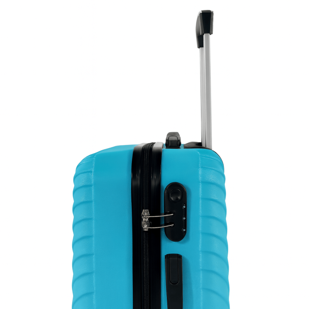 Explorer Σετ Βαλίτσες Ταξιδιού 4 Τεμαχίων με Διπλές Ρόδες - Κλείδωμα - ΓΑΛΑΖΙΟ - Image 5