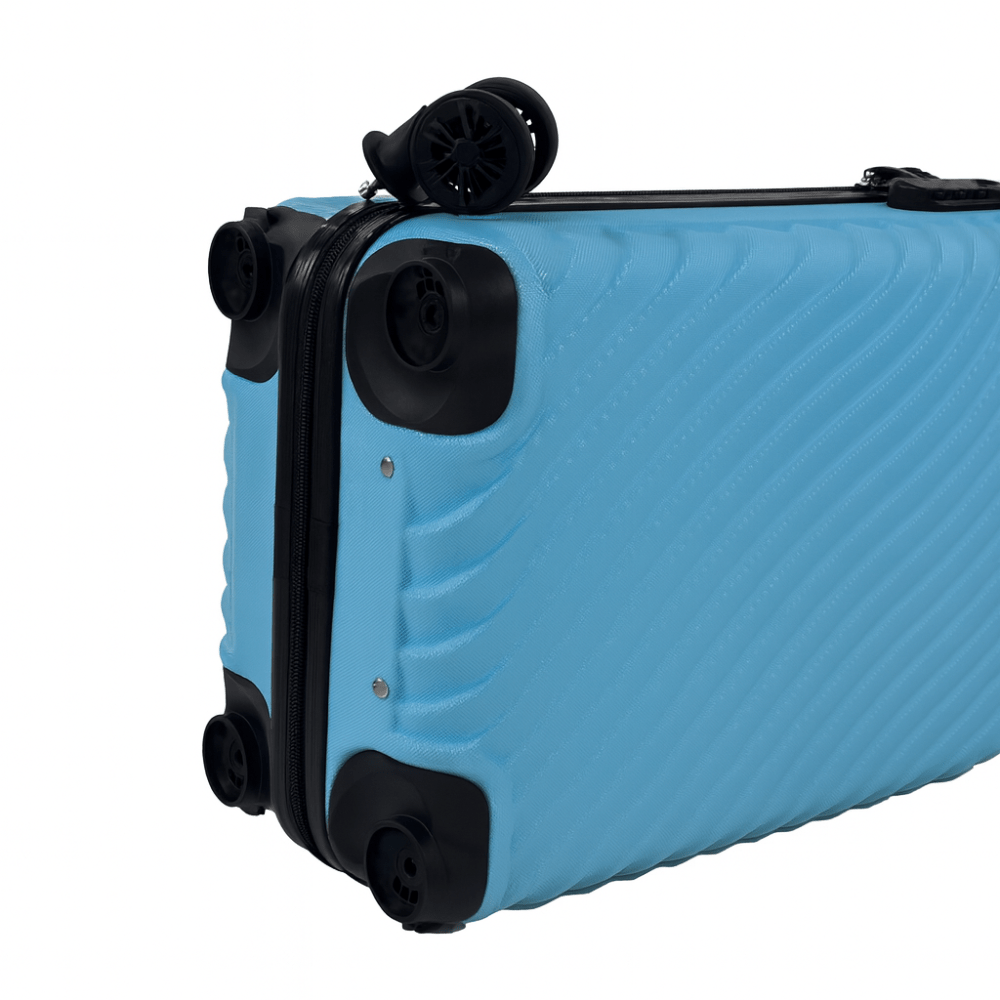 Explorer Σετ Βαλίτσες Ταξιδιού 4 Τεμαχίων με Διπλές Ρόδες - Κλείδωμα - ΓΑΛΑΖΙΟ - Image 6