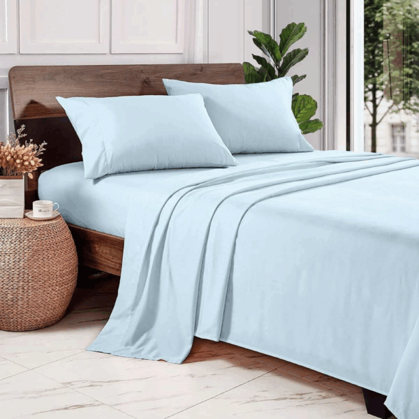 Σετ Σεντόνια Υπέρδιπλα 100% Βαμβακερά - 4ΤΜΧ 240Χ270cm - ΑΝΟΙΧΤΟ ΓΑΛΑΖΙΟ