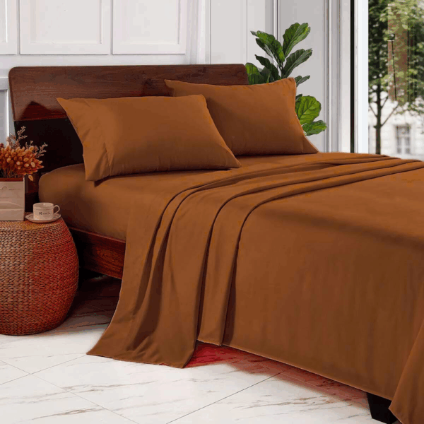 Σετ Σεντόνια Υπέρδιπλα 100% Βαμβακερά - 4ΤΜΧ 240Χ270cm - ΜΟΚΑ