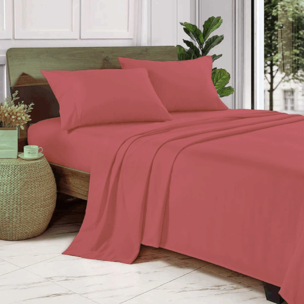 Σετ Σεντόνια Υπέρδιπλα 100% Βαμβακερά - 4ΤΜΧ 240Χ270cm - ΣΑΠΙΟ ΜΗΛΟ