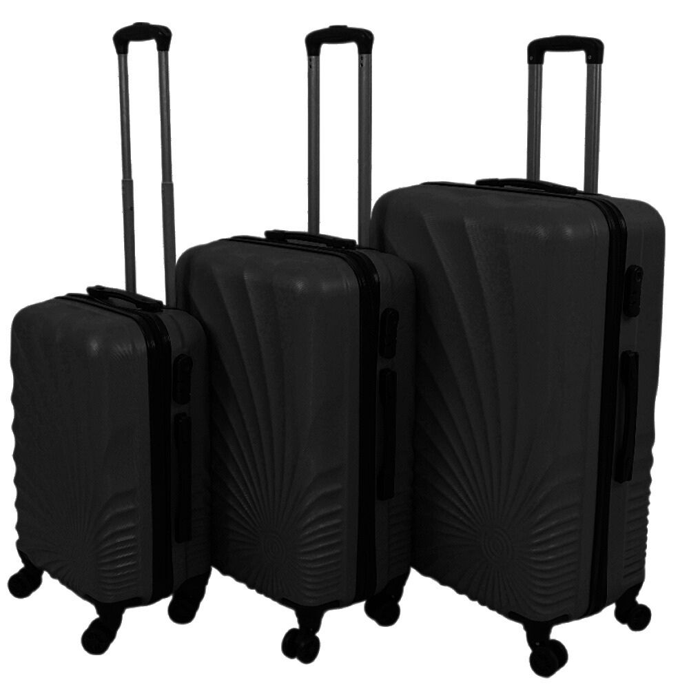 SHELL Σετ Βαλίτσες 3 Τεμαχίων 20″-24″-28″ – Σκληρές, Ελαφριές & Ανθεκτικές - ΜΑΥΡΟ