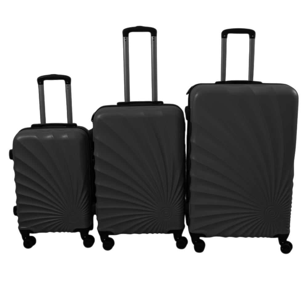 SHELL Σετ Βαλίτσες 3 Τεμαχίων 20″-24″-28″ – Σκληρές, Ελαφριές & Ανθεκτικές - ΓΚΡΙ ΣΚΟΥΡΟ - Image 2