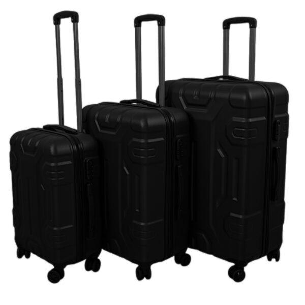 NEXUS Σετ Βαλίτσες 3 Τεμαχίων 20″-24″-28″ – Σκληρές, Ελαφριές & Ανθεκτικές - ΜΑΥΡΟ