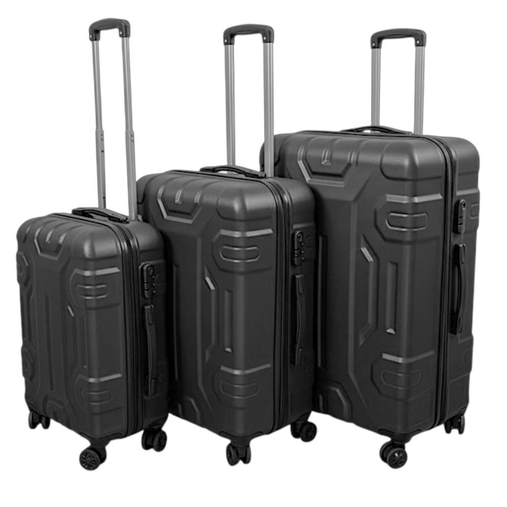 NEXUS Σετ Βαλίτσες 3 Τεμαχίων 20″-24″-28″ – Σκληρές, Ελαφριές & Ανθεκτικές - ΓΚΡΙ ΣΚΟΥΡΟ