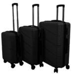 LINEA Σετ Βαλίτσες 3 Τεμαχίων 20″-24″-28″ – Σκληρές, Ελαφριές & Ανθεκτικές - ΜΑΥΡΟ
