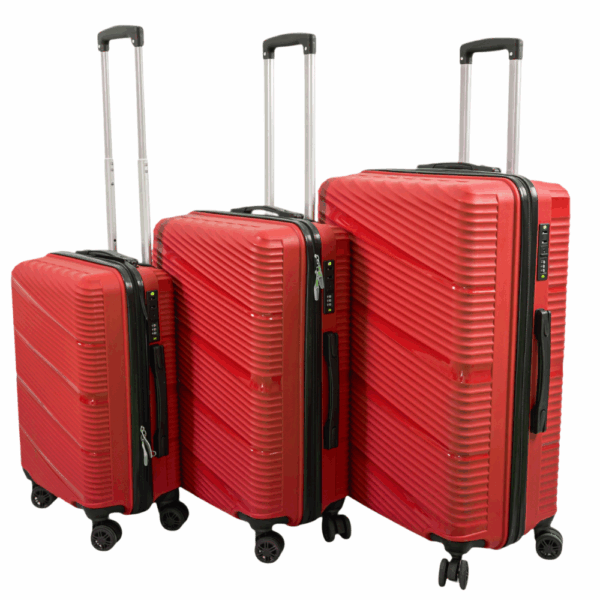 LINEA Σετ Βαλίτσες 3 Τεμαχίων 20″-24″-28″ – Σκληρές, Ελαφριές & Ανθεκτικές - ΑΝΟΙΧΤΟ ΚΟΚΚΙΝΟ