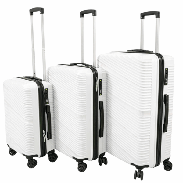 LINEA Σετ Βαλίτσες 3 Τεμαχίων 20″-24″-28″ – Σκληρές, Ελαφριές & Ανθεκτικές - ΛΕΥΚΟ