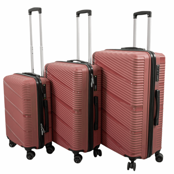 LINEA Σετ Βαλίτσες 3 Τεμαχίων 20″-24″-28″ – Σκληρές, Ελαφριές & Ανθεκτικές - ΡΟΖ ΧΡΥΣΟ