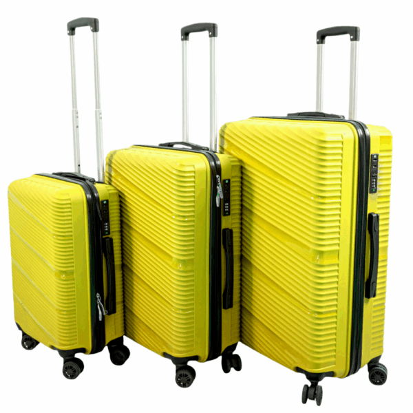 LINEA Σετ Βαλίτσες 3 Τεμαχίων 20″-24″-28″ – Σκληρές, Ελαφριές & Ανθεκτικές - ΑΝΟΙΧΤΟ ΚΙΤΡΙΝΟ