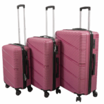LINEA Σετ Βαλίτσες 3 Τεμαχίων 20″-24″-28″ – Σκληρές, Ελαφριές & Ανθεκτικές - ΡΟΖ