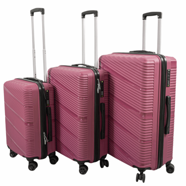 LINEA Σετ Βαλίτσες 3 Τεμαχίων 20″-24″-28″ – Σκληρές, Ελαφριές & Ανθεκτικές - ΡΟΖ