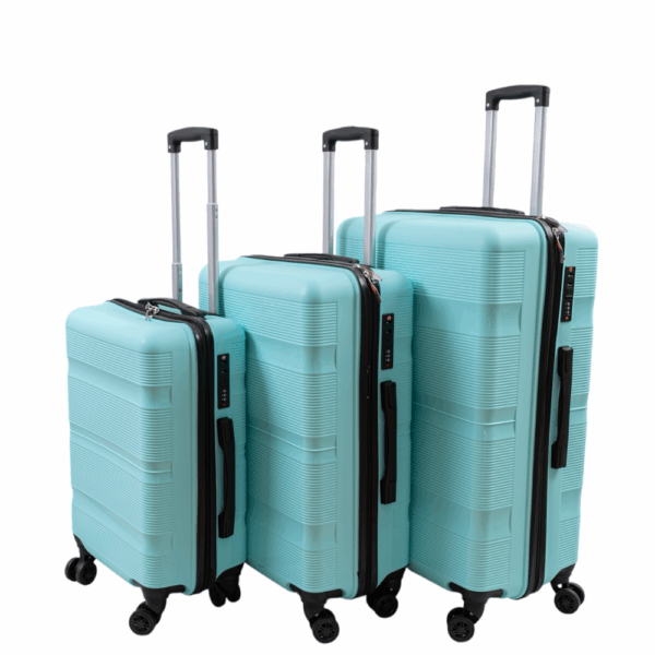TRAVEL LINE Σετ Βαλίτσες 3 Τεμαχίων 20″-24″-28″ – Σκληρές, Ελαφριές & Ανθεκτικές - ΠΡΑΣΙΝΟ ΑΝΟΙΧΤΟ