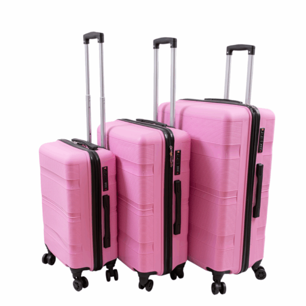 TRAVEL LINE Σετ Βαλίτσες 3 Τεμαχίων 20″-24″-28″ – Σκληρές, Ελαφριές & Ανθεκτικές - ΡΟΖ