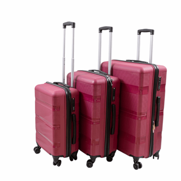 TRAVEL LINE Σετ Βαλίτσες 3 Τεμαχίων 20″-24″-28″ – Σκληρές, Ελαφριές & Ανθεκτικές - ΚΟΚΚΙΝΟ ΣΚΟΥΡΟ