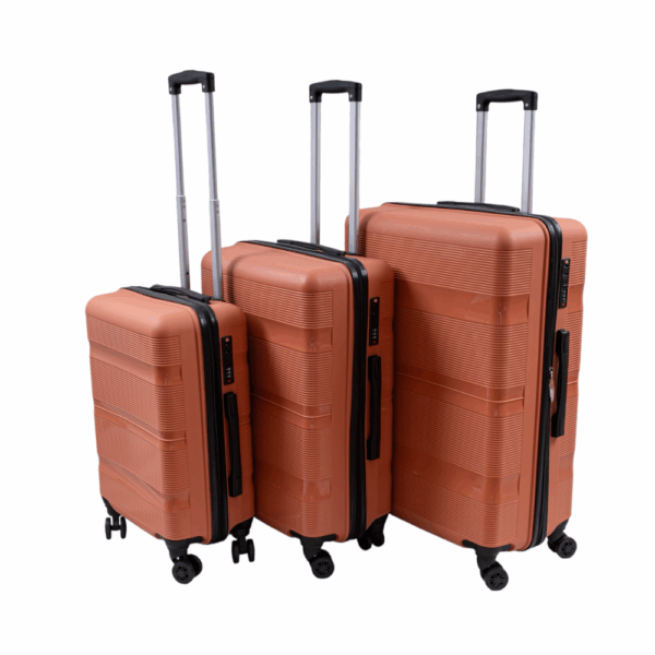 TRAVEL LINE Σετ Βαλίτσες 3 Τεμαχίων 20″-24″-28″ – Σκληρές, Ελαφριές & Ανθεκτικές - ΡΟΖ ΧΡΥΣΟ
