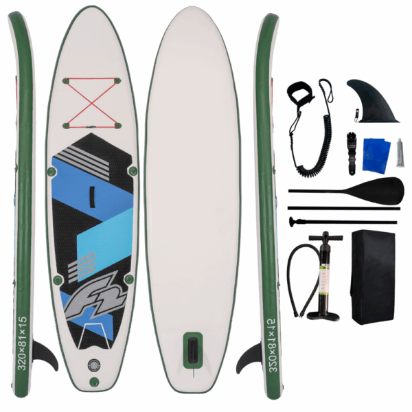Φουσκωτή Σανίδα Sup F2 GREY 12,6′ με κουπί , αξεσουάρ και σακίδιο μεταφοράς με μήκος 320cm (Αντιγραφή) (Αντιγραφή)