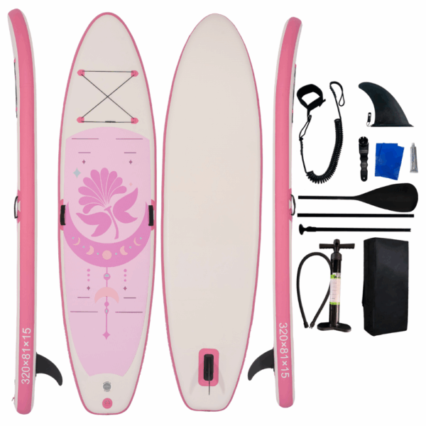 Φουσκωτή Σανίδα Sup Pink 12,6′ με κουπί , αξεσουάρ και σακίδιο μεταφοράς με μήκος 320cm