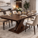 Επεκτεινόμενο Τραπέζι MDF έως 180 - Καφέ Μαόνι