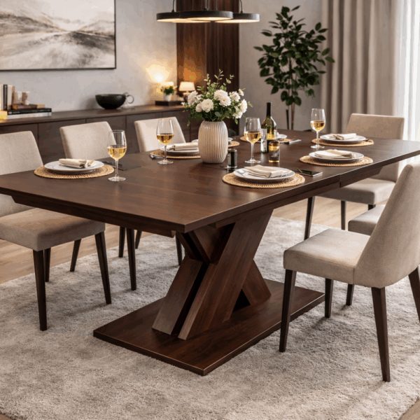 Επεκτεινόμενο Τραπέζι MDF έως 180 - Καφέ Μαόνι