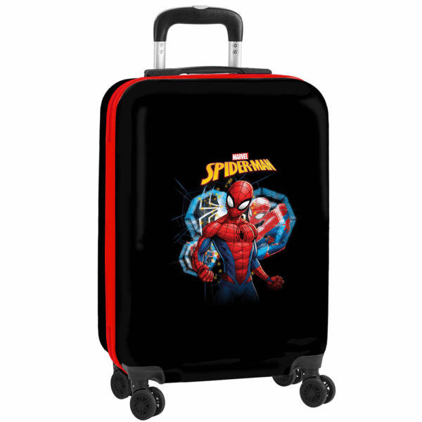 Spiderman Hero Trolley Βαλίτσα Καμπίνας 57cm με Ρόδες - ΜΑΥΡΗ