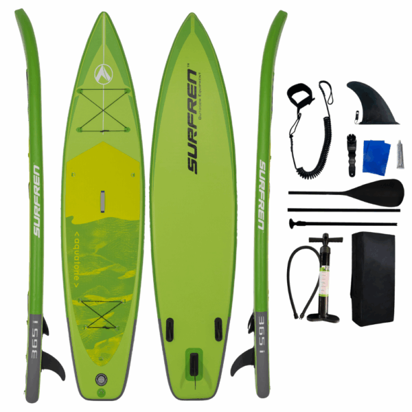 Φουσκωτή Σανίδα Sup Lime 14,3′ με κουπί , αξεσουάρ και σακίδιο μεταφοράς με μήκος 365cm