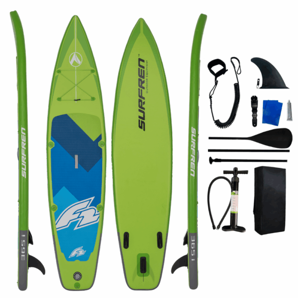 Φουσκωτή Σανίδα Sup F2 White 14,3′ με κουπί , αξεσουάρ και σακίδιο μεταφοράς με μήκος 365cm