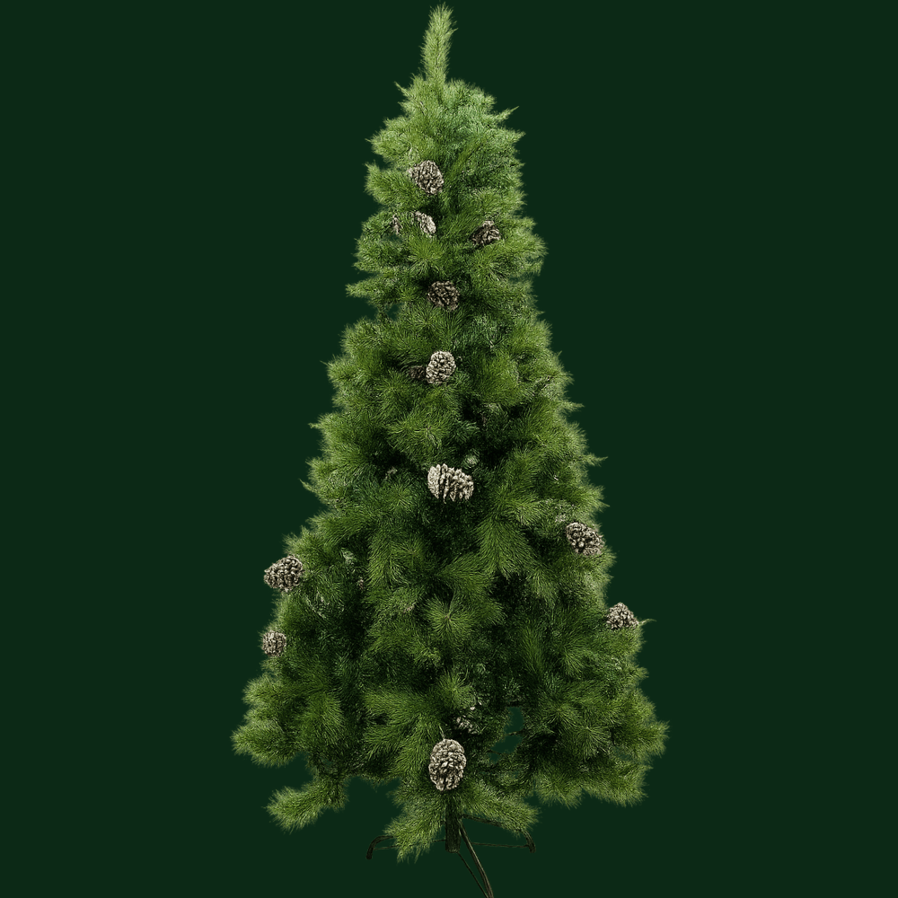 Χριστουγεννιάτικο Δέντρο Αλπικό Έλατο Πράσινο με κουκουνάρια 240εκ. με 1391 Κλαδιά