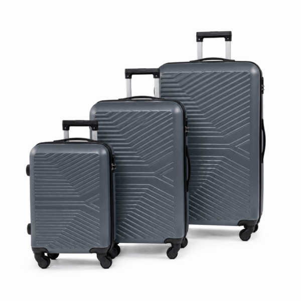 NOVA Σετ Βαλίτσες 3 Τεμαχίων 20″-24″-28″ – Σκληρές, Ελαφριές & Ανθεκτικές - ΓΚΡΙ ΣΚΟΥΡΟ