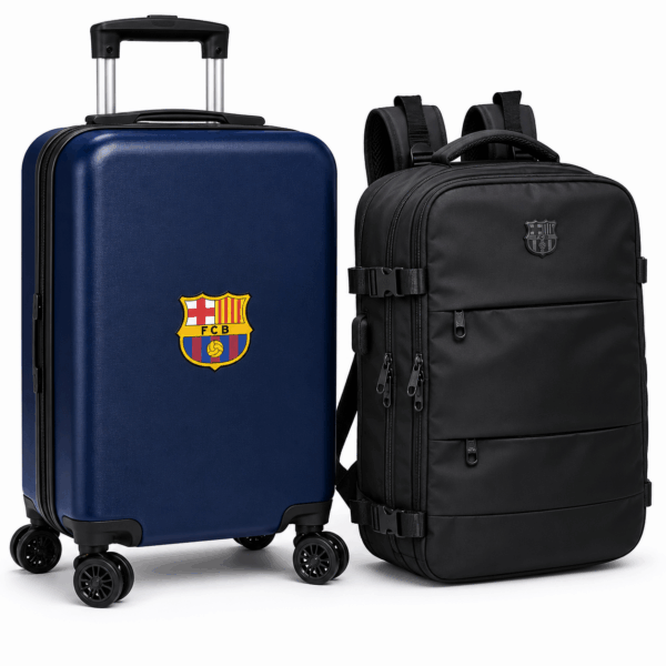 BARCELONA Σετ Βαλίτσα και Σακίδιο - ΜΠΛΕ ΜΑΥΡΟ