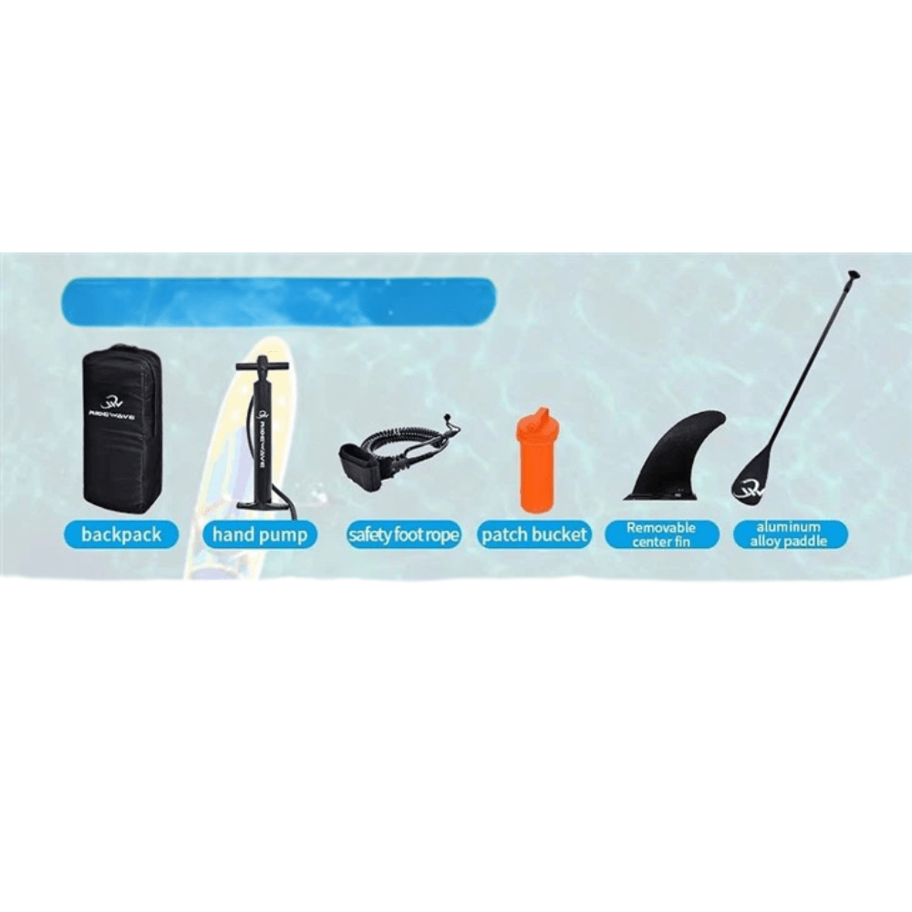 Φουσκωτή Σανίδα Sup Ridewave AeroFlow 10,6′ με κουπί , αξεσουάρ και σακίδιο μεταφοράς με μήκος 320cm – WaveFlow - Image 2