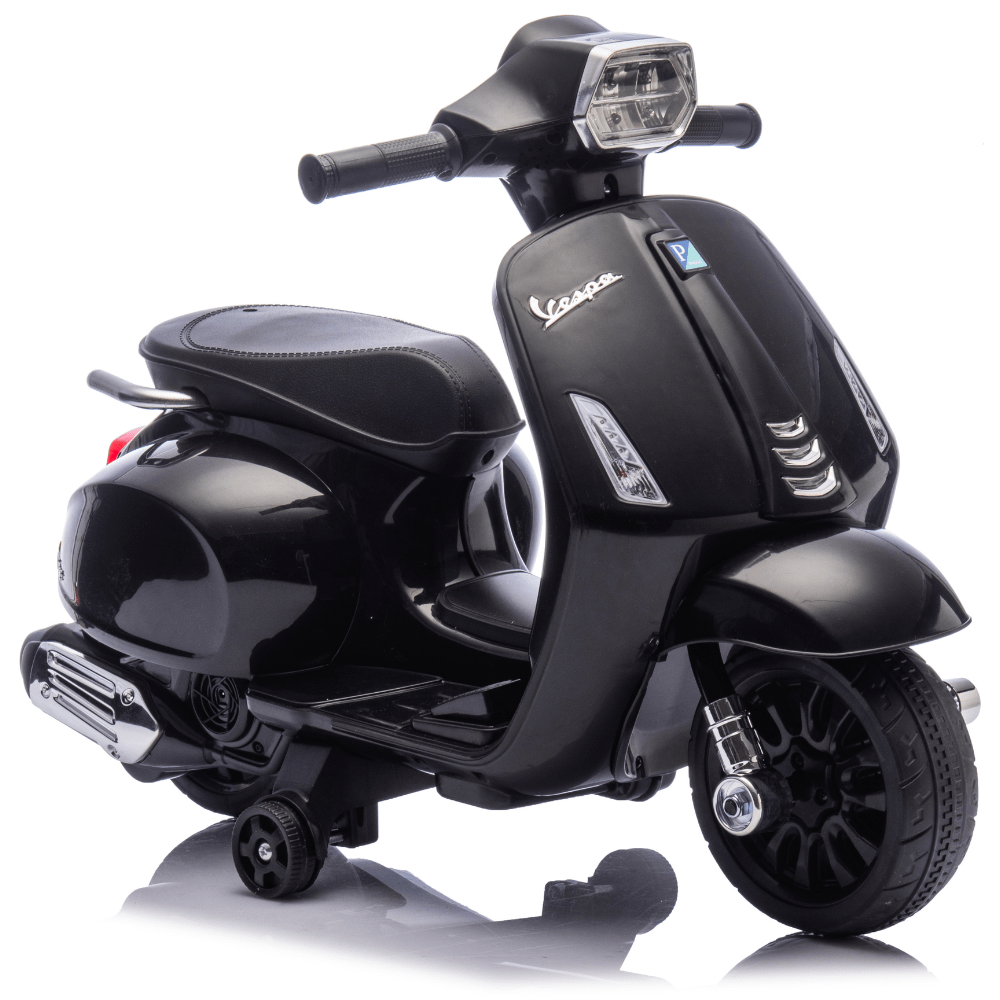 Licensed VESPA Ηλεκτρική Παιδική Μηχανή 6V – ΜΑΥΡΟ