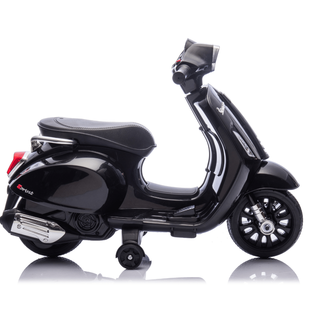 Licensed VESPA Ηλεκτρική Παιδική Μηχανή 6V – ΜΑΥΡΟ - Image 5